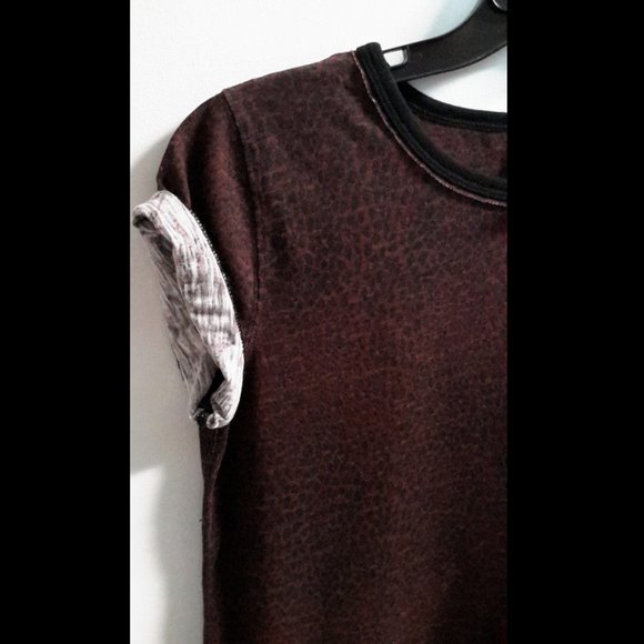 ⁕ We The Free ⁕  Free People  ⁕ Cheetah Print Clare Tee ⁕ NWOT Size S - Picture 4 of 7